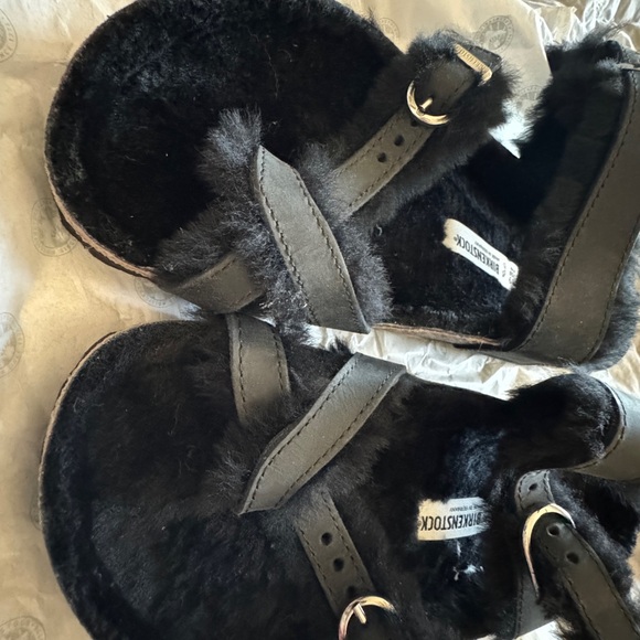 BIRKENSTOCK Black Mayari Shearling Natural Leather Oiled - Picture 2 of 7